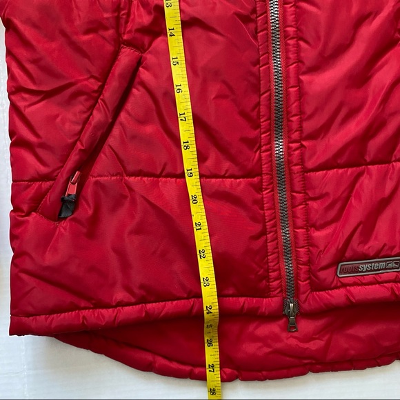 Roots system women’s red convertible puffer coat puffer vest. Size small. - Picture 14 of 16